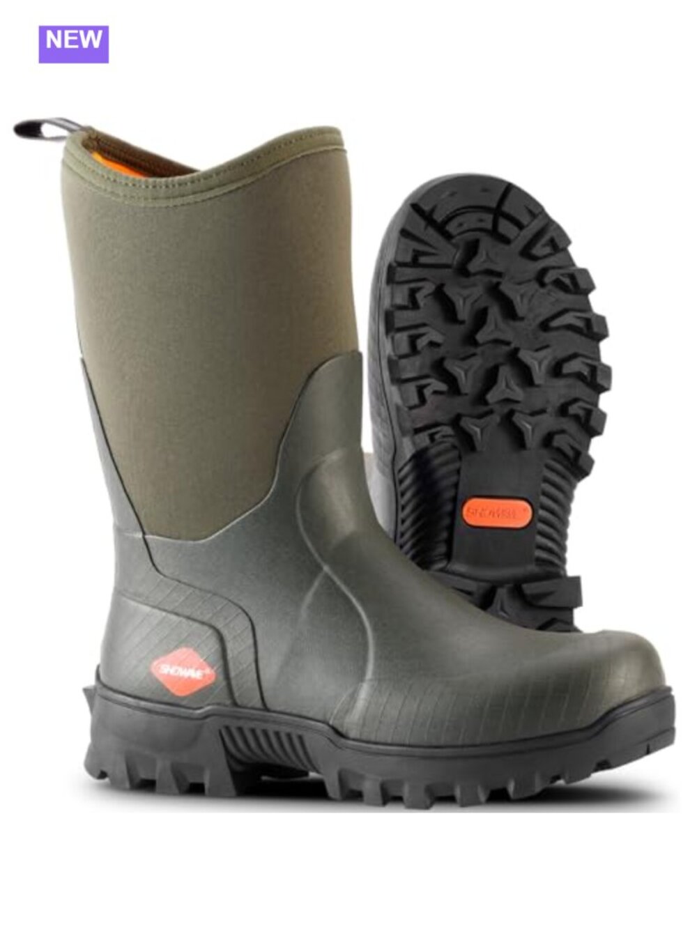 Men's Waterproof Rubber Rain Boots Neoprene Non-Slip Work Mud Boots
